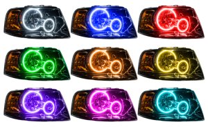 Ford Expedition Headlight Assemblies - ORACLE Lighting - ColorSHIFT w/ 2.0 Controller - Black - `03-`06 Ford Expedition Headlight Assemblies - ORACLE Lighting - ColorSHIFT w/ 2.0 Controller - Black - `03-`06